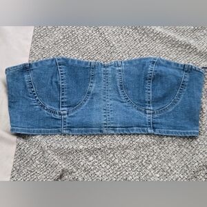 Fashion Nova Light Blue Denim Top